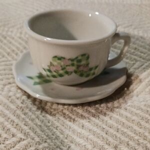 Floral Teacup and Saucer Set